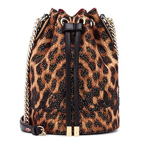 Christian Louboutin Marie Jane bucket bag in leopard print