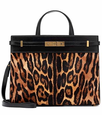 Saint Laurent YSL Manhattan shoulder bag in leopard print